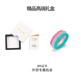 新款莫桑石彩色硅胶叠戴时尚简约批