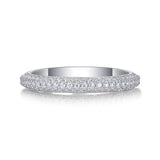 S925银莫桑石满圈指环圈戒