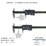 银星河新款纯银夸张通勤立体五角星系列男生嘻哈时尚吊坠