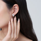 新款时尚满镶小众冷淡风潮酷超闪几何轻奢质感个性耳钉