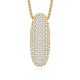 26个字母莫桑石项链925纯银夸张18K金链英文吊坠吊坠