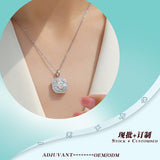 1克拉s925银莫桑石婚礼聚会吊坠项链