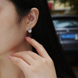 纯银时尚轻奢经典四爪耳钉男生女生日常穿戴聚会生日礼物耳饰