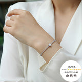 莫桑石18k铂金女士轻奢女手链