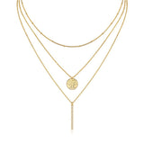 新潮流18K金色莫桑石吊坠叠戴项链s925纯银莫桑石項链吊坠