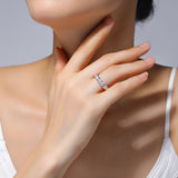 S925银莫桑石满圈指环圈戒