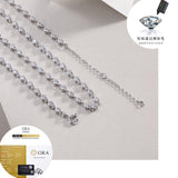 风s925银莫桑石纯银饰品项链小香风项链简约男女款