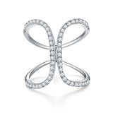 新款热销风S925纯银镶白金莫桑石排戒经典简约款戒指女款