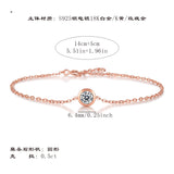 时尚百搭S925银莫桑石手链 简约经典流苏手饰圆包泡泡手链女款