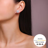 S925纯银莫桑石耳钉男女嘻哈hiphop耳环耳饰潮人耳饰品