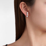 女纯银小众气质环环相扣耳坠浪漫心形水滴耳钉女