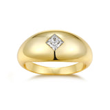 热销S925银镀金色指新款莫桑石时戒指女婚戒