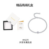 锁骨链手链s925电镀18k黄蛋形莫桑石手链女