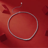 s925银莫桑石以光之名项链网球项链窜珠项链