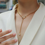 几何形项链简约冷淡风轻奢时尚百搭气质锁骨链女款