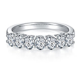 新款热销风S925纯银镶白金莫桑石排戒经典简约款戒指女款