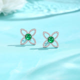 闪亮S925纯银森系淑女蝴蝶耳环轻奢镶莫桑石蝴蝶耳钉女