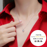 莫桑石925纯银项链百搭吊坠小众设计珠宝首饰520礼物饰品女