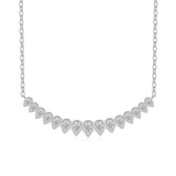 新款925纯银时尚百搭莫桑石项链轻奢气质微笑锁骨链女