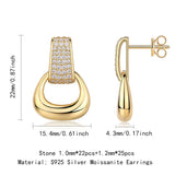 莫桑石耳环银饰品S925银石新款耳坠耳环时尚