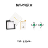 闪亮S925纯银森系淑女蝴蝶耳环轻奢镶莫桑石蝴蝶耳钉女