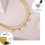 新款流苏S925纯银镶嵌莫桑石项链简约设计轻奢锁骨链女款