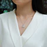 2克拉s925纯银莫桑石项链时尚轻奢求婚订婚女吊坠