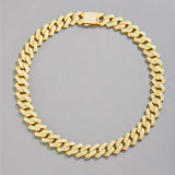 现批夸张嘻哈项链 14mm男士s925银莫桑石古巴项链