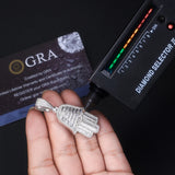 新款嘻哈佛塔手掌吊坠饰品S925纯银莫桑石个性经典百搭项链男