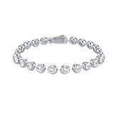 S925纯银莫桑石串珠手链轻奢简约女士时尚百搭泡泡手饰