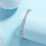 热销S925纯银手链网球莫桑石嘻哈男女通用火彩闪耀网球手链