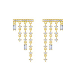 S925纯银法式流苏耳环项链轻奢百搭精致时尚金色耳坠