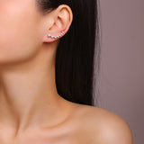 原创设计耳饰星河小众设计一排式闪耀耳饰时尚百搭耳钉