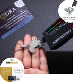 新款925纯银电镀镶嵌吊坠地图嘻哈HIPHOP饰品项链男