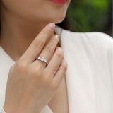 莫桑石戒指S925纯银女士经典时尚求婚戒指货源婚戒