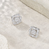 新S925纯银莫桑石耳钉小众轻奢耳饰品耳环女