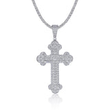 S925纯银镶嵌莫桑嘻哈吊坠个性搞怪大号夸张可穿网球链项坠