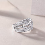 热销流苏S925银电镀18k白金莫桑钻