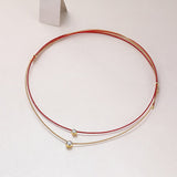 双层叠戴夜光女单珠项圈转运手工编织时尚轻奢项链吊坠