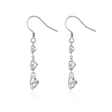 纯银莫桑石时尚气质几何系列高级流苏耳饰长款女士耳坠