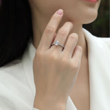 时尚珠宝梨形6*8mm精品莫桑石925纯银异形戒指女戒