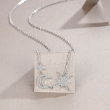 新款925银星月同行项链简约气质轻奢ins冷淡风锁骨链女