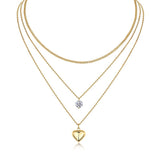 新潮流18K金色莫桑石吊坠叠戴项链s925纯银莫桑石項链吊坠