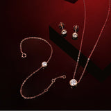 玫瑰金925纯银莫桑石单颗耳钉感知泡泡50分耳环轻奢时尚耳饰