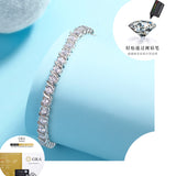 超闪莫桑石网球手链s925纯银轻奢嘻哈