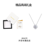 1克拉s925银莫桑石时尚简约吊坠项链泡泡项链