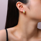 纯银精工镀18k金耳钉赫本风气质优雅个性设计水滴月形耳环女