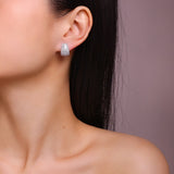 热销耳饰全莫桑石镶嵌S925纯银订制耳坠女