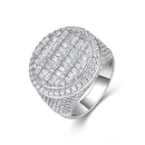 嘻哈男士戒指莫桑石镶嵌925银大号男戒嘻哈潮男饰品