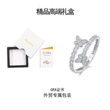 东南亚热销S925银镶D色莫桑石嘻哈蝴蝶手镯純銀莫桑石